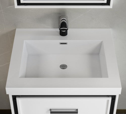 028 Series White Wood Bathroom Vanity 3