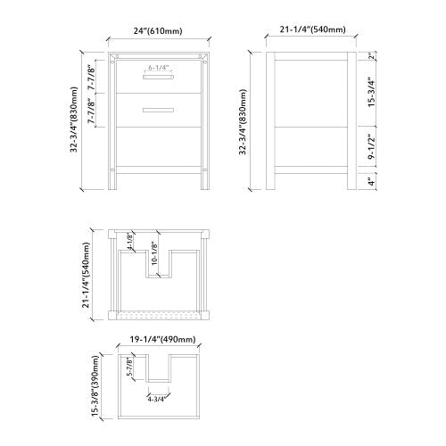 028 Series White Wood Bathroom Vanity 7