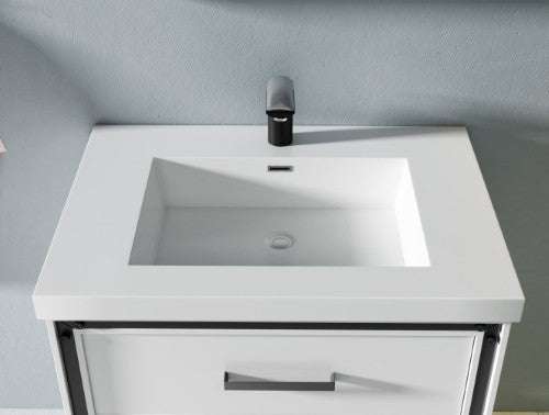028 Series White Wood Bathroom Vanity 3