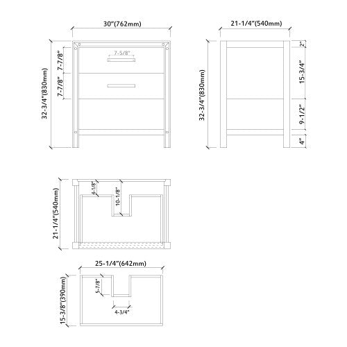 028 Series White Wood Bathroom Vanity 5