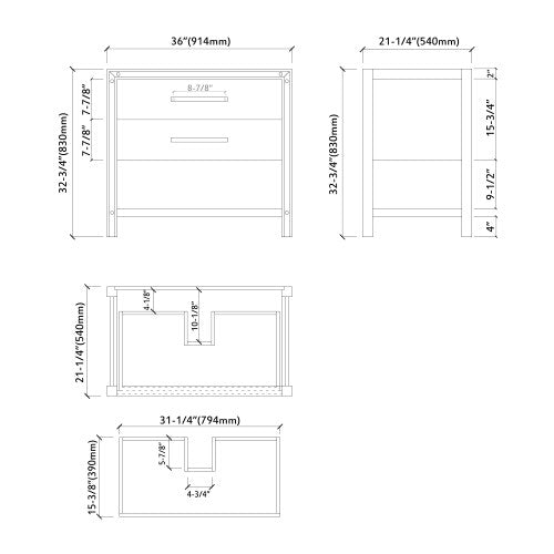 028 Series White Wood Bathroom Vanity 5