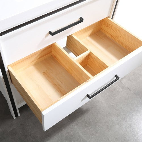 028 Series White Wood Bathroom Vanity 4