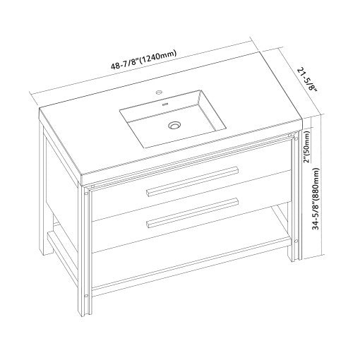 028 Series White Wood Bathroom Vanity 6