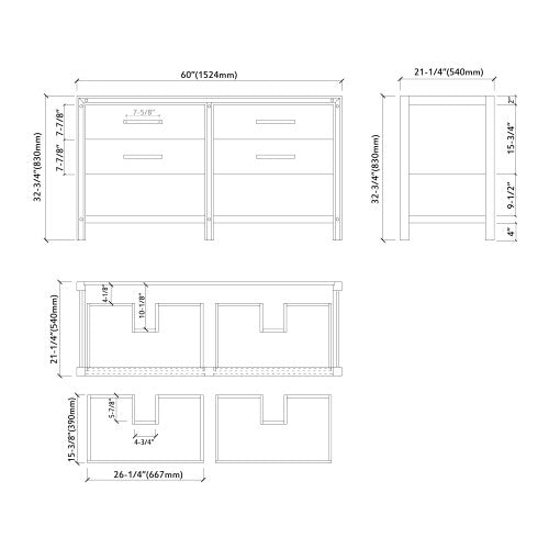 028 Series White Wood Bathroom Vanity 7