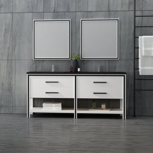 028 Series White Wood Bathroom Vanity 1