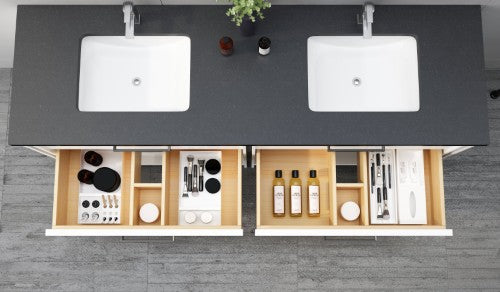 028 Series White Wood Bathroom Vanity 12