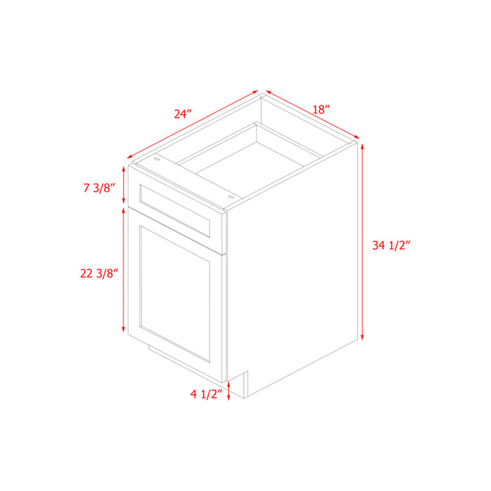 Mallorca White Wood Base Cabinet 4