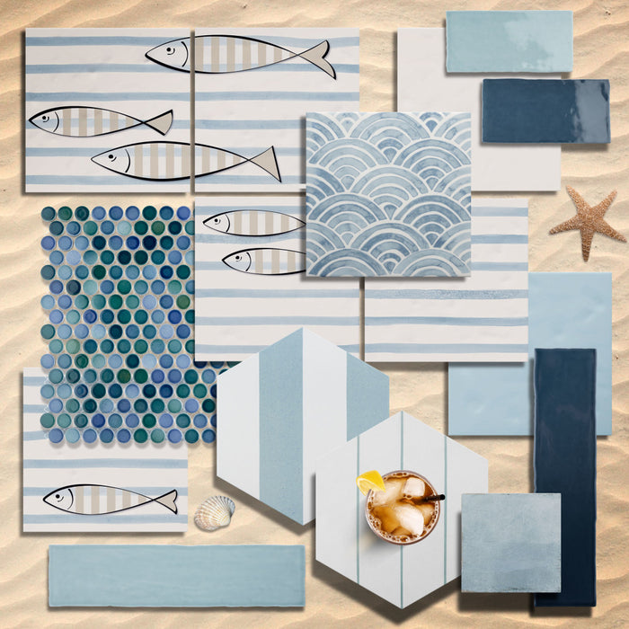 Berta Ceramic Celeste Tile Matte 9