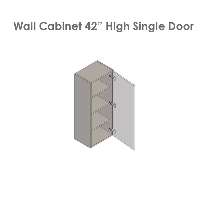 Wallkitchens Wood Grey  Wall Cabinet Grey 3