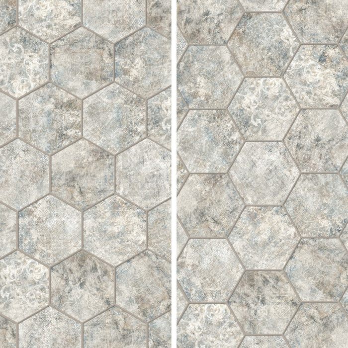 Tivoli Porcelain Hex Tapestry Tile Matte 7