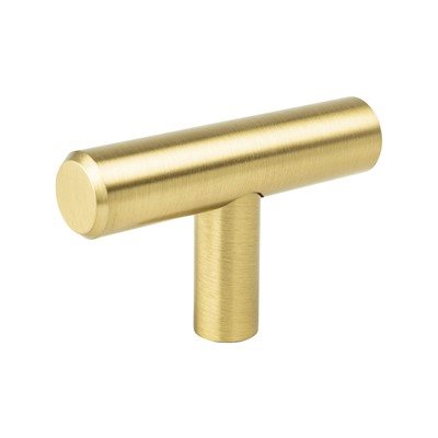 Tempo Steel Modern Brushed Gold Cabinet Knob  1