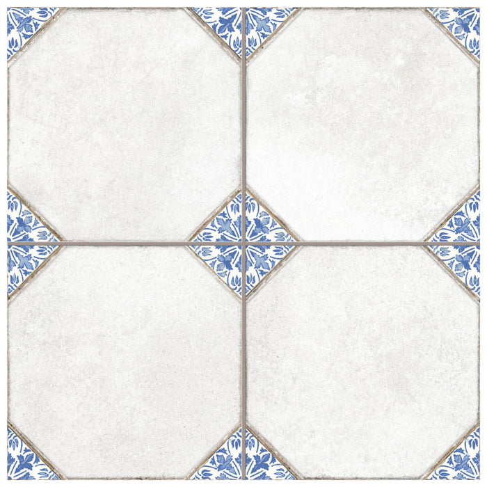 Englishtown Porcelain Blue Tile Mixed 3