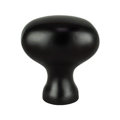 Transitional Advantage Three Zinc Matte Black Cabinet Knob  1