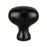Transitional Advantage Three Zinc Matte Black Cabinet Knob  1