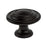 Traditional Advantage Four Zinc Matte Black Cabinet Knob  1