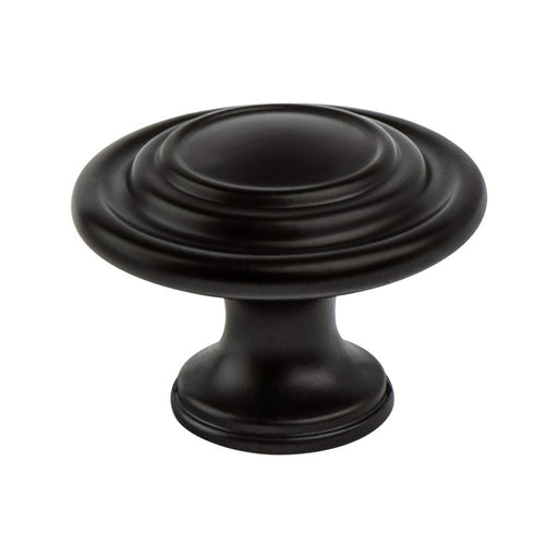 Traditional Advantage Four Zinc Matte Black Cabinet Knob  1