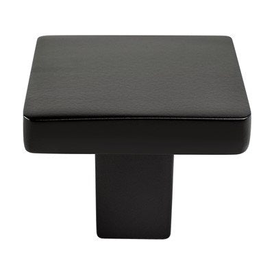 Contemporary Advantage One Zinc Matte Black Cabinet Knob  1