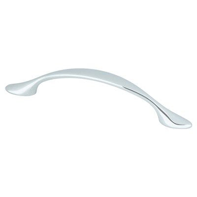 Transitional Advantage Three Zinc Polished Chrome Cabinet Pull  1