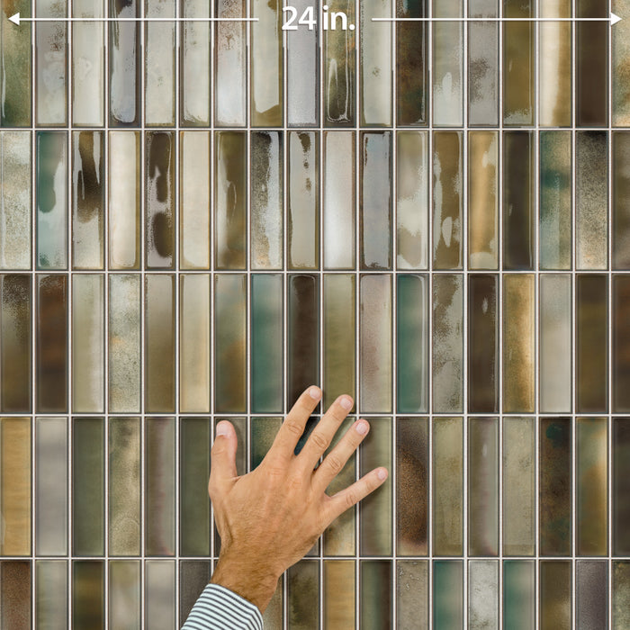 Borealis Ceramic Green Tile Glossy 10