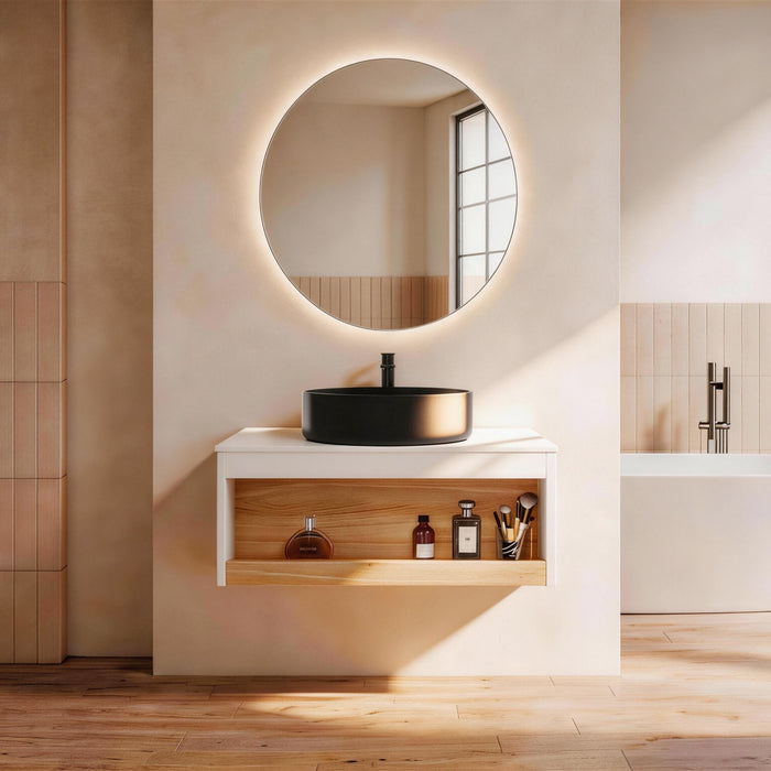 Plywood Grey & White Bathroom Vanity Grey & White 2