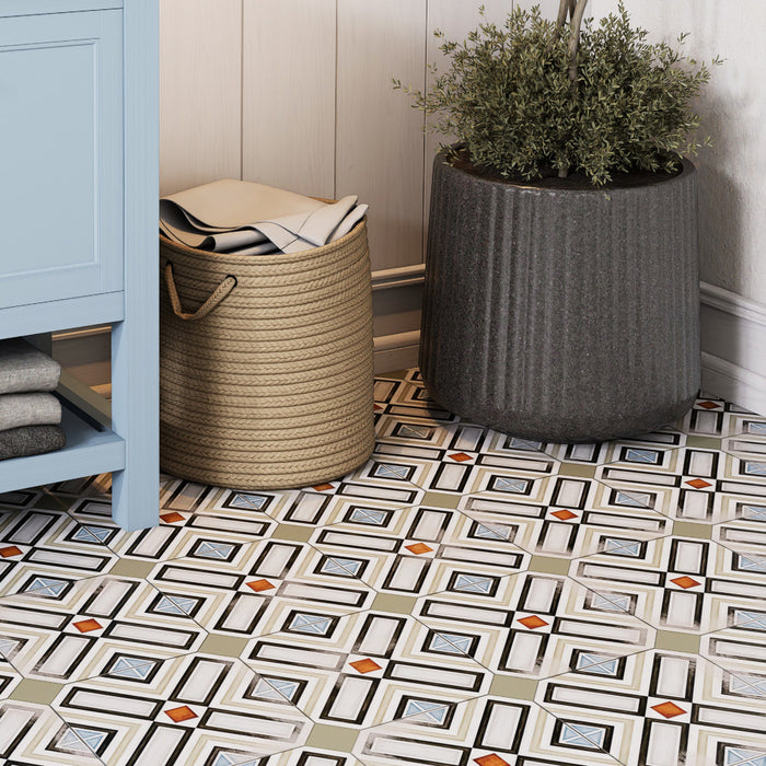 Vaudeville Porcelain Octagon Deco Ritter Tile Matte 2