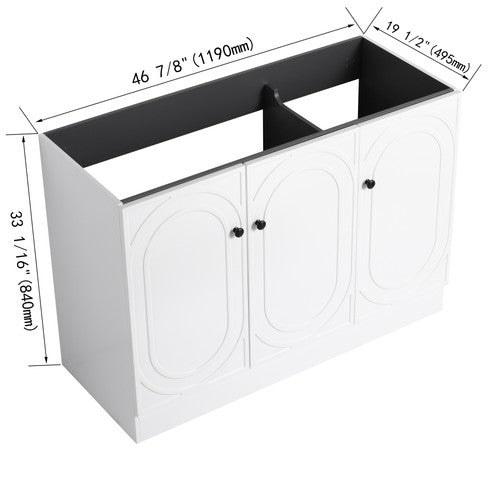 Plywood White Bathroom Vanity White 2