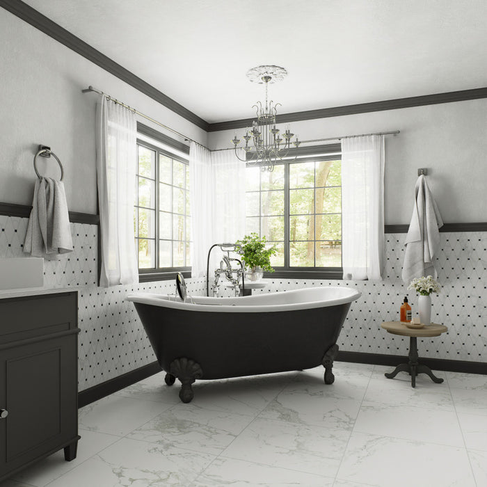 Reve Porcelain Octogone Deco Tile Matte 2