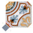 Vaudeville Porcelain Octagon Deco Diglas with Taco Azzuro Tile Matte 9
