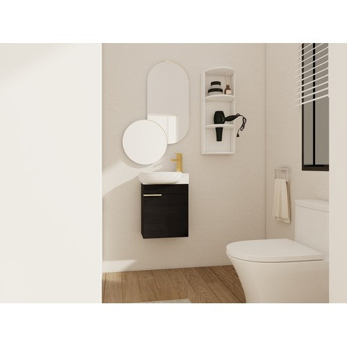 Plywood Black & White Bathroom Vanity Black & White 2