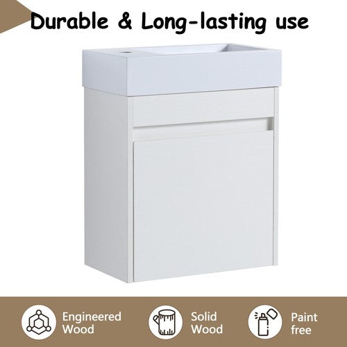Plywood White Straight Grain Bathroom Vanity White Straight Grain 8