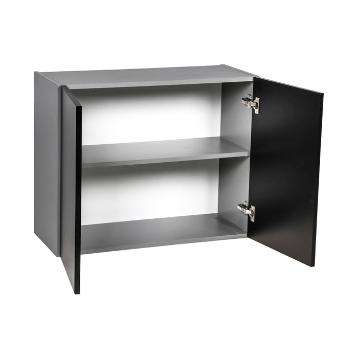 Wallkitchens Wood Black Matte Wall Cabinet Black Matte 2