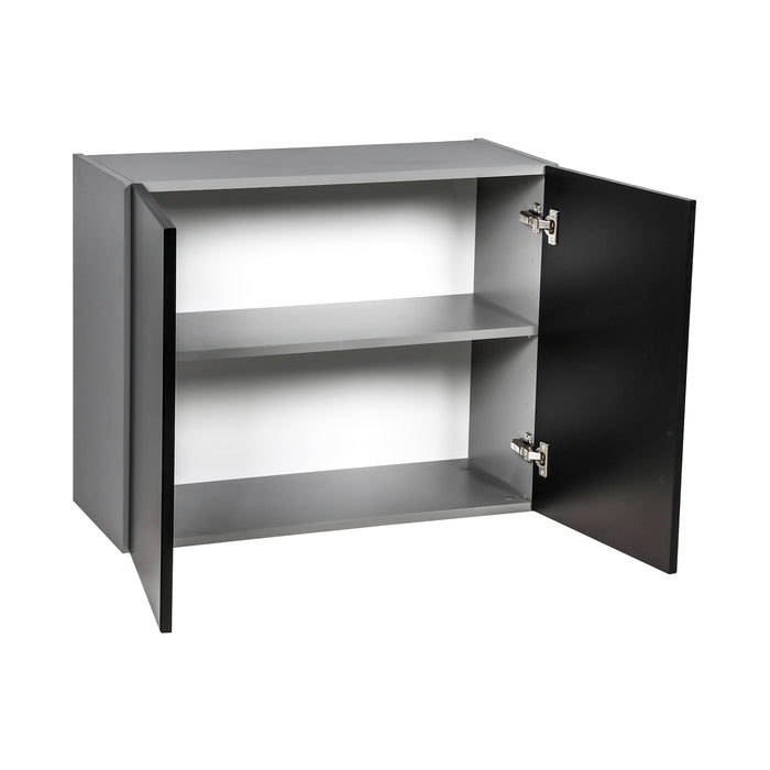 Wallkitchens Wood Black Matte Wall Cabinet Black Matte 2