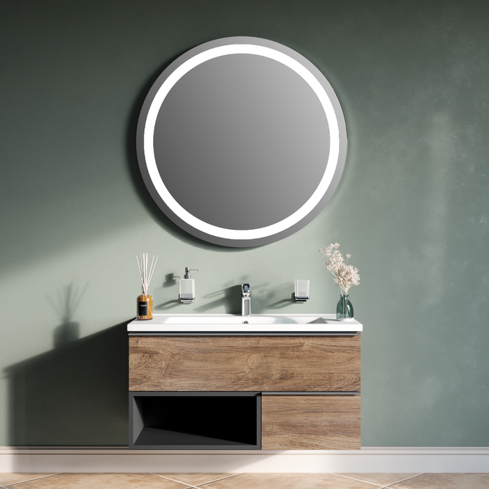 Monroe Wood Antracite Alicante Glossy Bathroom Vanity Antracite Alicante Glossy 2