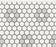 Flower White & Gray Porcelain Mosaic - 10.92" x 10.92"