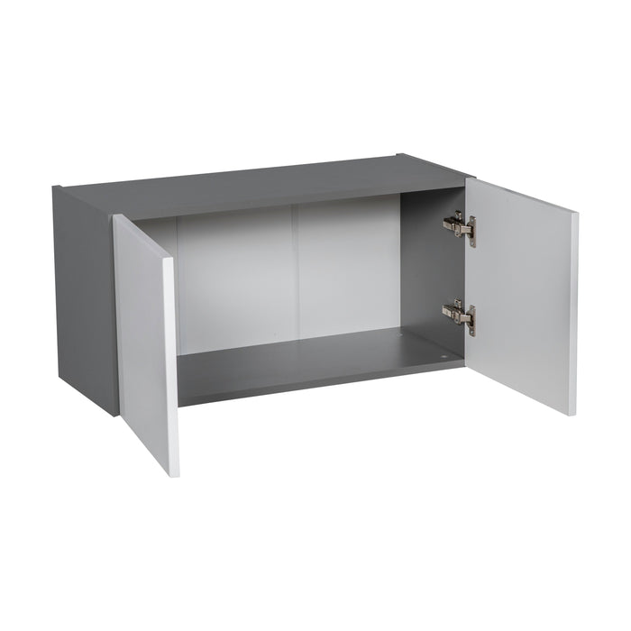 Wallkitchens Wood White Glossy Wall Cabinet White Glossy 2