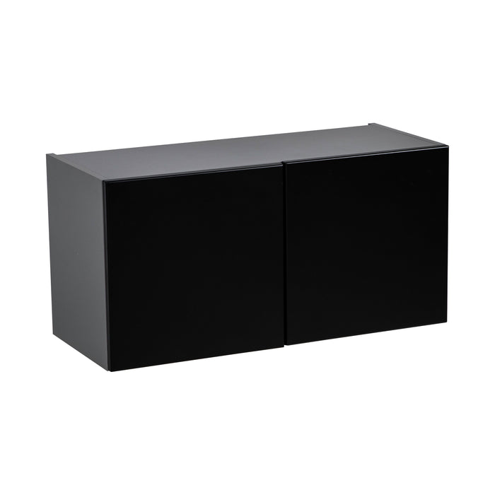 Wallkitchens Wood Black Matte Wall Cabinet Black Matte 1