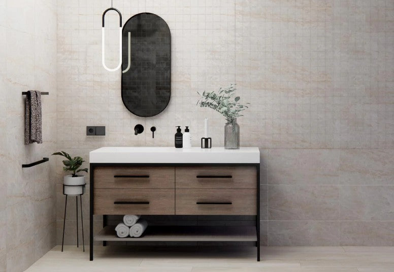 Naica Crema Porcelain Tile - Natural