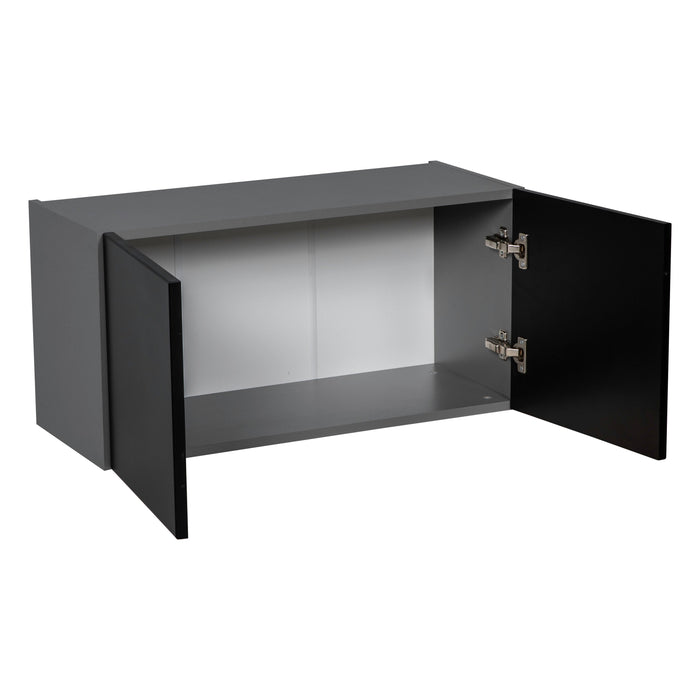 Wallkitchens Wood Black Matte Wall Cabinet Black Matte 2