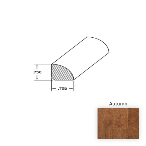 Chatelaine Autumn Hardwood Moulding / Trim - 3/4" x 78" Quarter Round