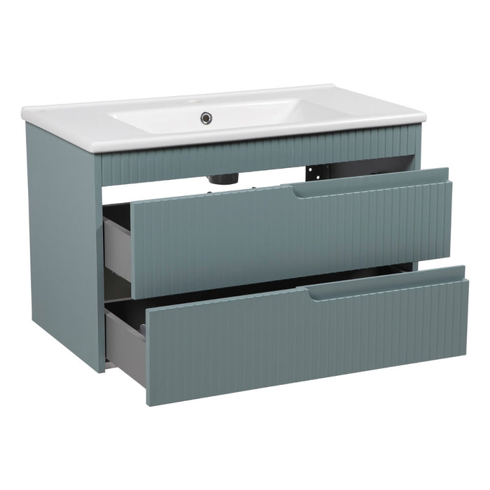 Judi Wood Light Green Bathroom Vanity Light Green 3