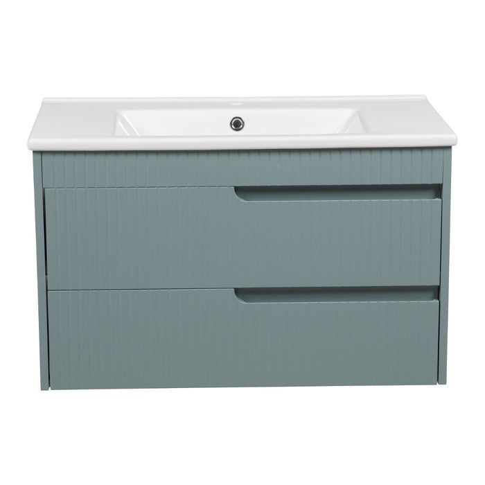 Judi Wood Light Green Bathroom Vanity Light Green 5