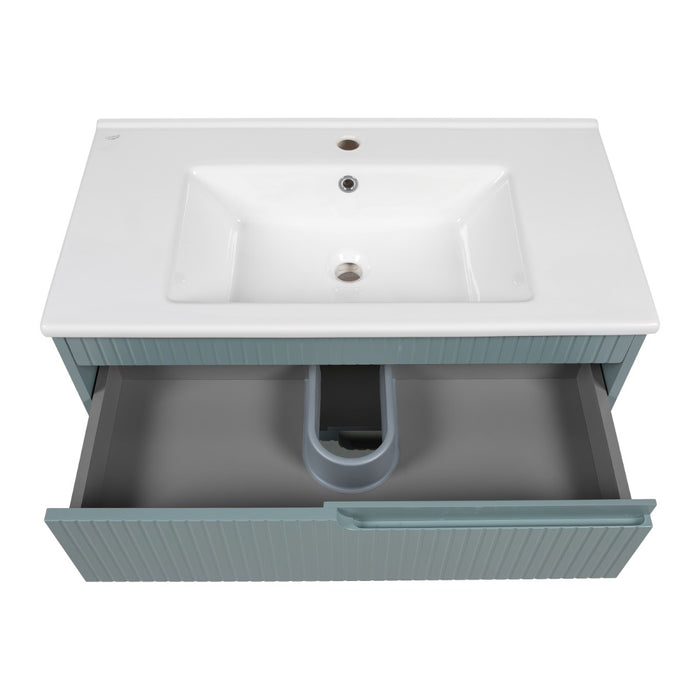 Judi Wood Light Green Bathroom Vanity Light Green 6