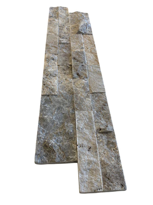 Titanium Split Face Travertine Ledger Panel - 6" x 24" 4