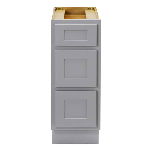CVD Grey Wood Freestanding 3 Drawers Bathroom Cabinet - 12" x 32.5" 1