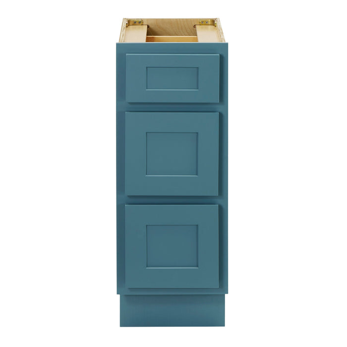 CVD Green Wood Freestanding 3 Drawers Bathroom Cabinet - 12" x 32.5" 1