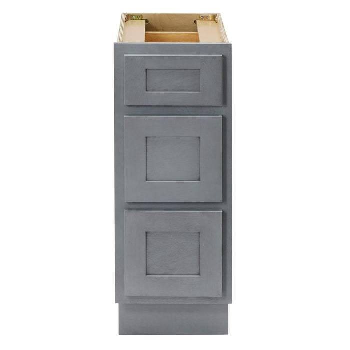 CVD Silver Wood Freestanding 3 Drawers Bathroom Cabinet - 12" x 32.5" 1