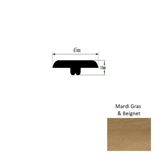 French Quarter Mardi Gras & Beignet Luxury Vinyl Moulding / Trim - 94" T Molding