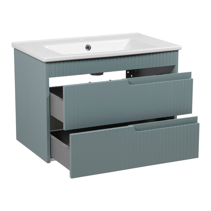 Judi Wood Light Green Bathroom Vanity Light Green 3