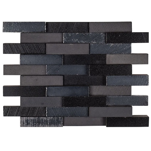 Jeffrey Court Ashland Halsted Cast Iron Glossy Basalt Mosaic Stone Jeffrey Court Ashland Halsted Cast Iron Glossy Basalt Mosaic Stone