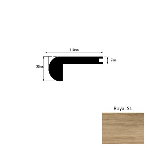 French Quarter Royal St. Luxury Vinyl Moulding / Trim - 94" Flush Stair Nose